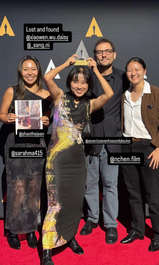 The Crew of "The Song of Drifters" at the Student Academy Awards, after winning Gold!